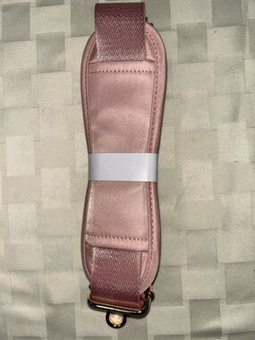 Rose Pink Satin Shoulder Strap with Gold Hardware